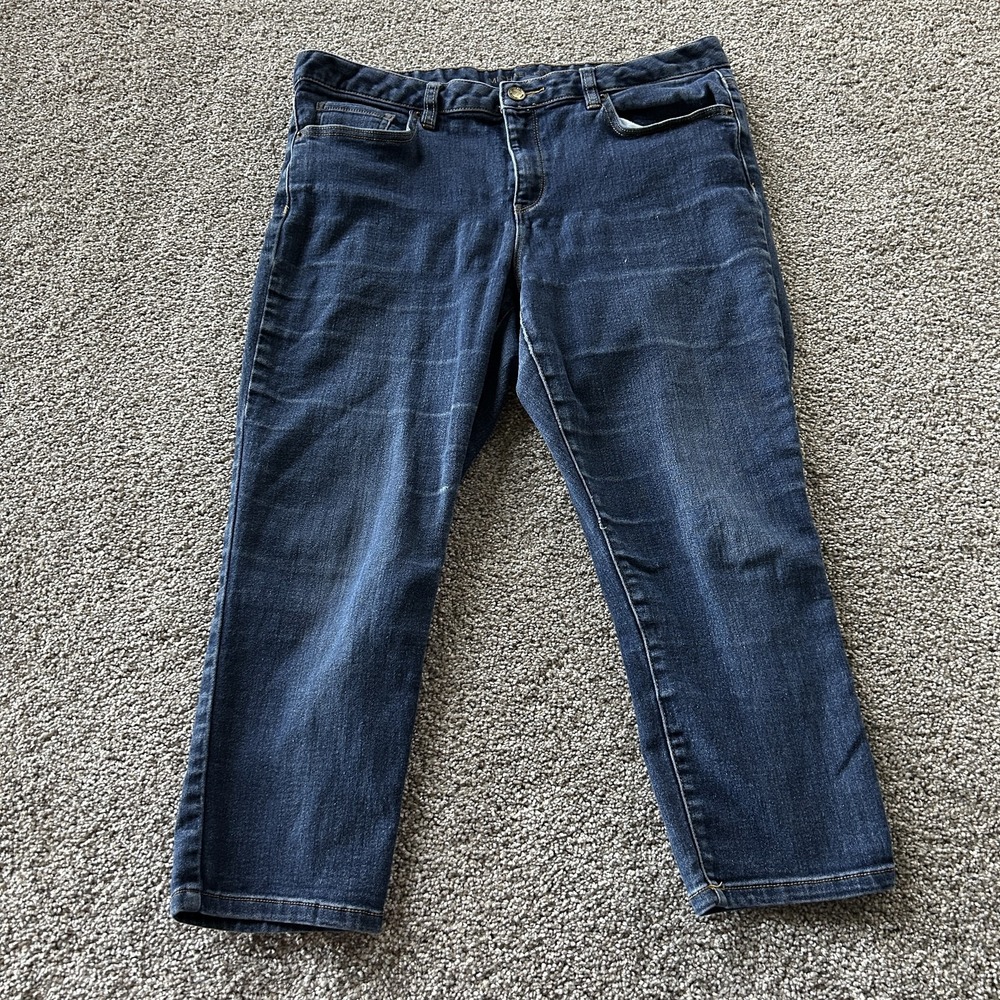 Michael Kors Straight Jeans Womens 12 Med Wash Blue Stretch 5-Pocket Denim Pants